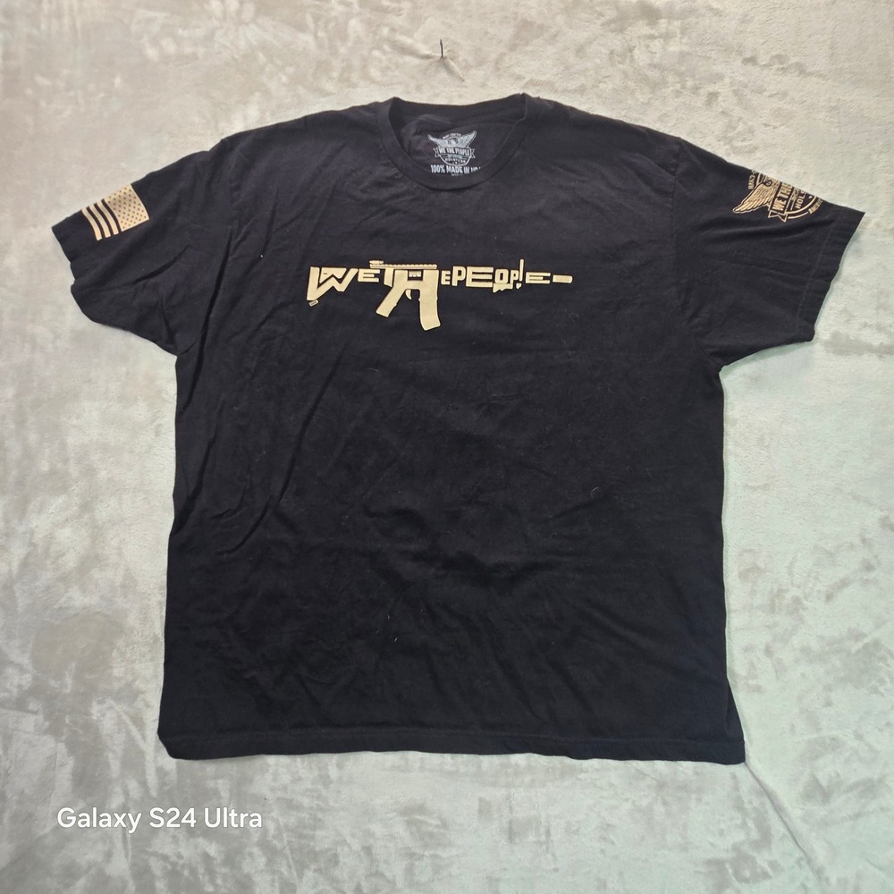 We The People Holsters Mens Black Graphic T-Shirt XXXL Defend The 2nd USA Made